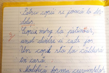 Tema unui elev, corectată greșit de un învățător. Cum au reacționat părinții și care a fost răspunsul instituției