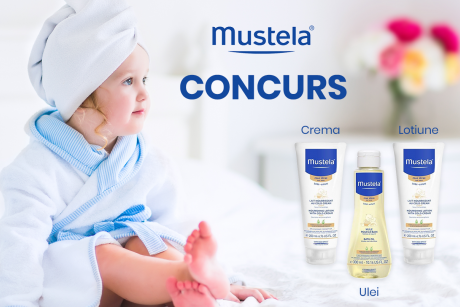 Câștigă un pachet cu produse Mustela pentru îngrijirea pielii bebelușului!