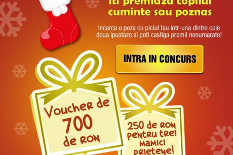 Participa la concurs si Mos Nicolae iti premiaza copilul cuminte sau poznas