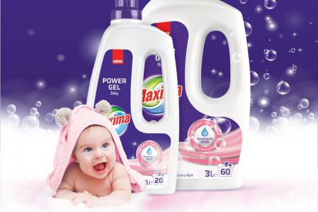 Detergentul de rufe pudră și gel SANO MAXIMA: o tehnologie avansată Sano ce combină o curățare în profunzime cu un parfum intens!