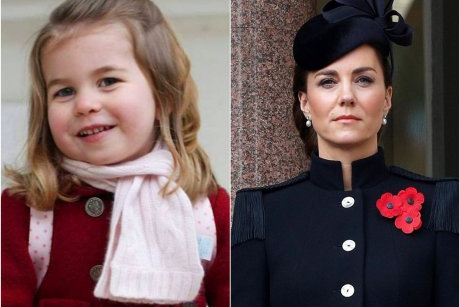 Cum o copiază prințesa Charlotte pe mama ei. Kate Middleton în miniatură!