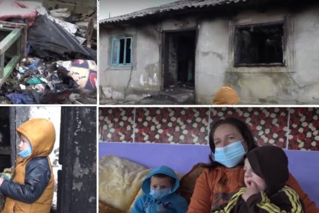 O mamă din Botoșani s-a aruncat în flăcări pentru a-și salva băiețelul de 4 ani