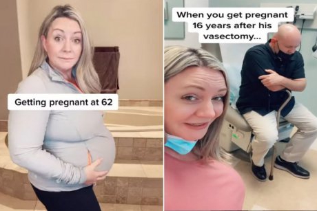 O femeie a convins internauții că a rămas însărcinată la 62 de ani, deși avea puțin peste 40 de ani în realitate