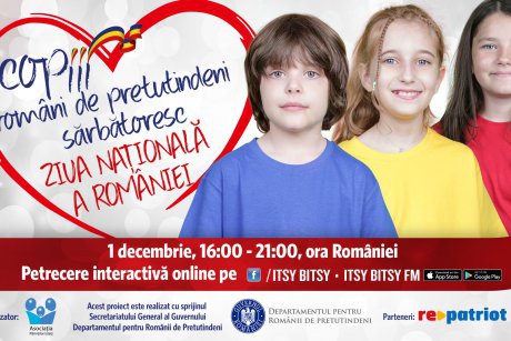 Copiii români de pretutindeni sărbătoresc Ziua Naționala a României