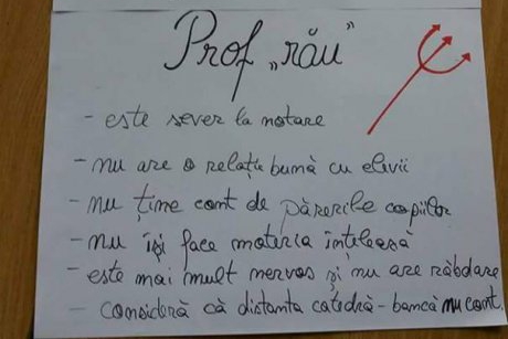 Profu' bun Vs. Profu' rău: un exercițiu pe care toți diriginții și învățătorii ar trebui să îl facă cu elevii lor