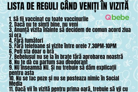 "NU este NU!" Lista de reguli a unor proaspeți părinti când le vizitezi nou-născutul a îngrozit internetul