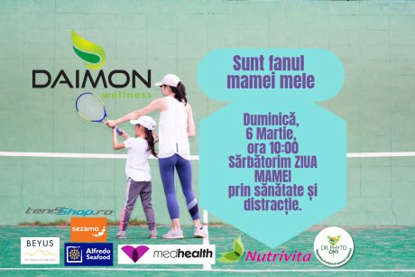 Sunt fanul mamei mele: eveniment de sănătate și distracție dedicat mamelor în cadrul Clubului de Tenis Daimon