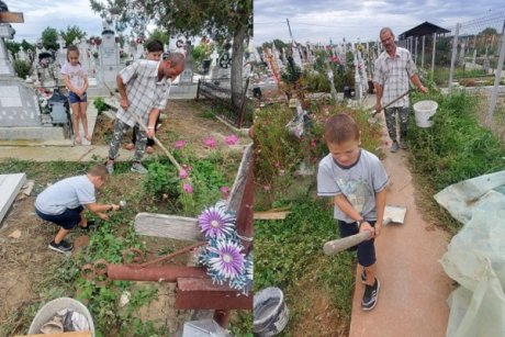 Copilărie printre morminte: povestea fraților din Brazi crescuți de tatăl gropar, după ce mama i-a părăsit