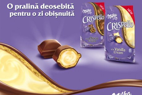 Milka lanseaza pralinele Crispello!