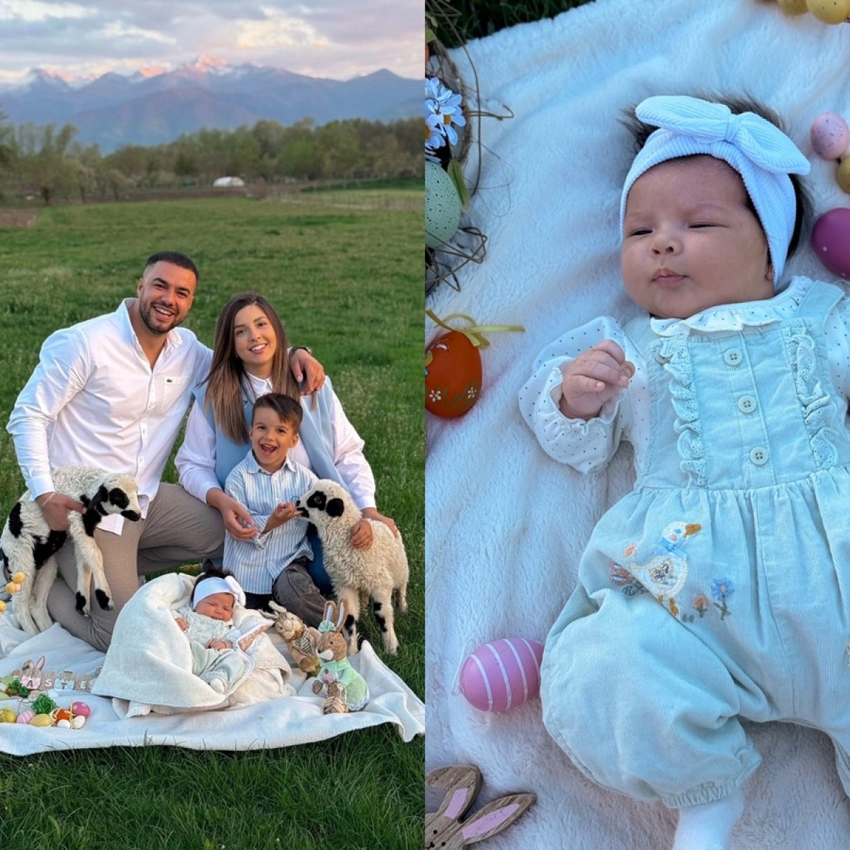 „Primul Paște în 4". Faceți cunoștință cu micuța Miray, fetița lui Culiță Sterp. Ce imagini adorabile de familie a postat artistul