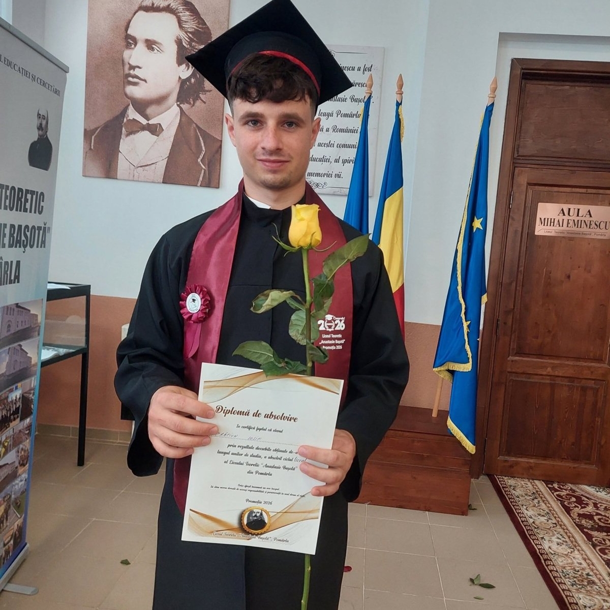 El este Iosif, un copil care a intrat la liceu cu gândul să devină cioban și să nu rămână repetent. A ajuns preminatul clasei, cu media peste 9 la BAC 2026