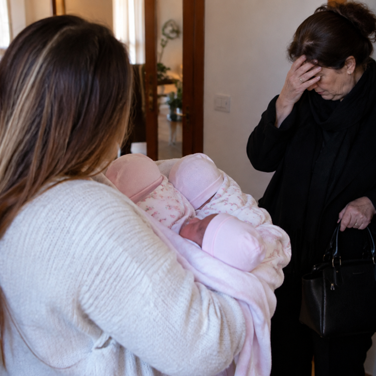 Am născut trei fetițe după mulți ani de încercări. Soacra mea voia însă un nepot, iar în ziua în care am venit acasă cu fetițele ea a apărut îmbrăcată în negru