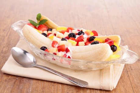 Salata de fructe: Banana Split