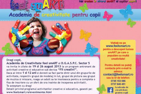 Fii creativ in Parcul Sebastian!