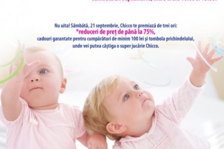 Chicco Outlet te asteapta cu reduceri mari la Pink Saturday 