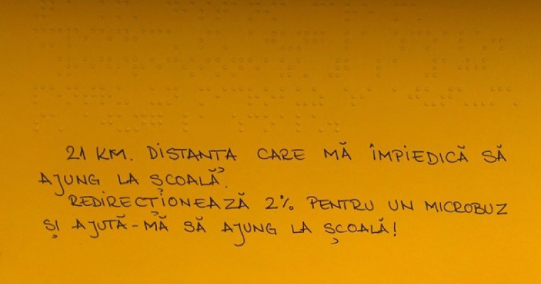 Redirectioneaza 2% din impozitul pe venit pentru un microbuz care sa-i duca in siguranta pe copiii nevazatori la scoala!