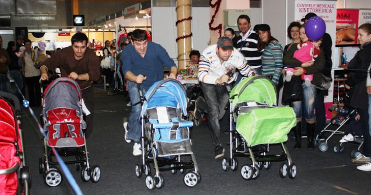 Maratonul Carucioarelor pentru tatici si kituri pentru recoltare celule stem pentru gravide, la Baby Boom Show