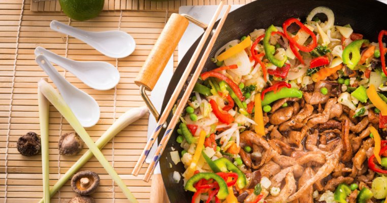 Legume cu vita la wok