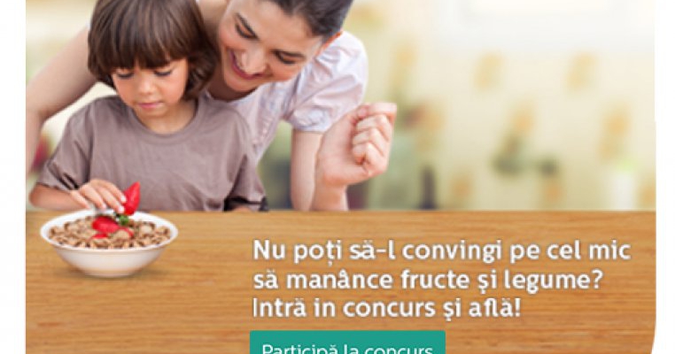 Tu cum iti convingi copilul sa manance legume? Raspunde si poti castiga un storcator Philips