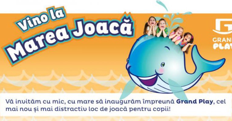 Castiga una dintre cele 3 invitatii pentru tine si micutul tau la evenimentul de deschidere Grand Play din Baneasa Shopping City!
