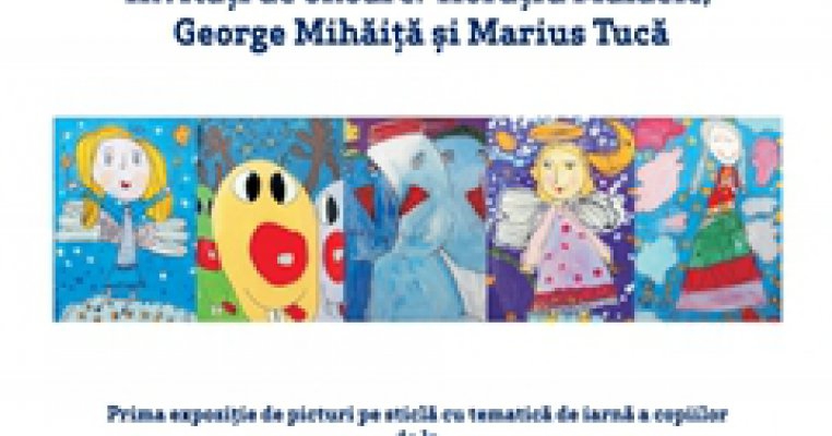 Horatiu Malaele, George Mihaita si Marius Tuca se intalnesc cu copiii Step by Step la vernisajul primei lor expozitii de picturi pe sticla!
