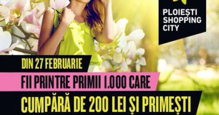 Martisor-gigant, ateliere creative, targ de cadouri si  premii pentru fani - suprizele primaverii la Ploiesti Shopping City