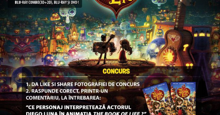 Castiga un DVD cu filmul de animatie The Book of Life