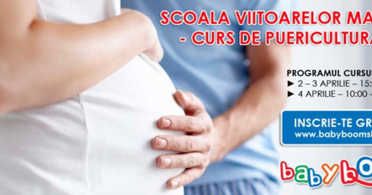 Inscrie-te GRATUIT la Scoala viitoarelor mamici (curs de puericultura)! Doar la Baby Boom Show!
