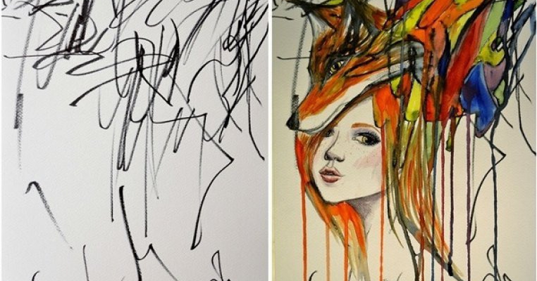 O mamica artista si fiica ei de doi ani creeaza cele mai frumoase picturi impreuna