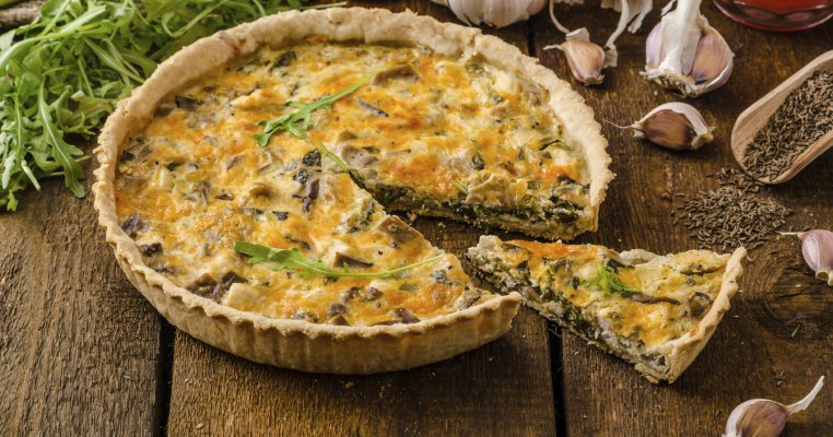Tarta cu broccoli si ciuperci