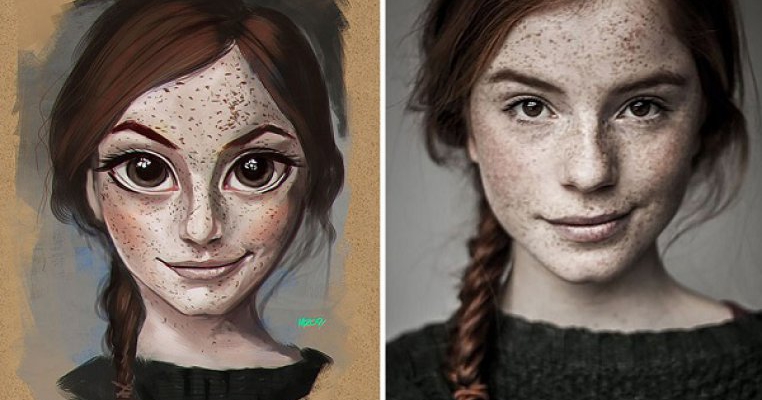 Ilustratiile incredibile ale unui artist transforma oamenii obisnuiti in personaje comice