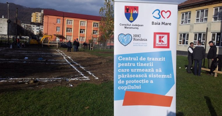 Printr-o initiativa comuna a HHC Romania si Kaufland, in Baia Mare a demarat oficial constructia Centrului de tranzit pentru tinerii care parasesc sistemul de protectie 