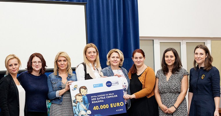 NIVEA este alaturi de SOS Satele Copiilor Romania si sustine programele de prevenire a abandonului derulate de organizatie 