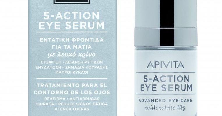 APIVITA lansează 5-Action Eye Serum, cu extract de crin alb