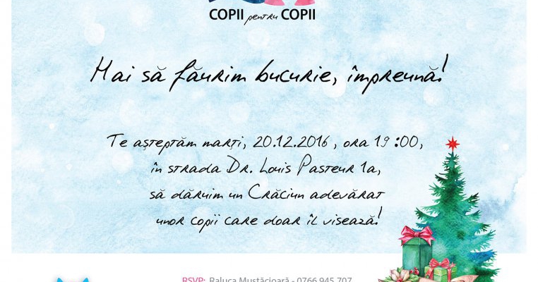 #WhatDoesChristmasMeanToYou? Ajută şi tu un copil aflat în dificultate!