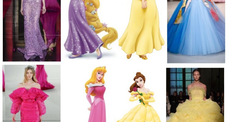 Uimitor: cum ar arăta rochiile prințeselor Disney în varianta haute couture din prezent