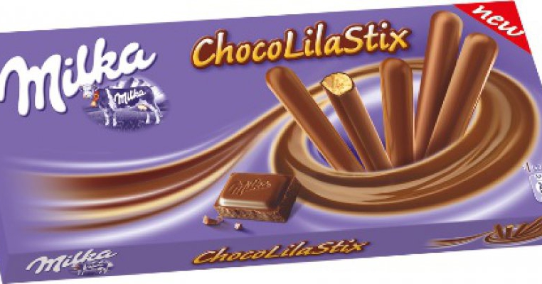 Milka ChocoLila Stix - biscuiti crocanti inveliti  in cea mai fina ciocolata din Alpi 