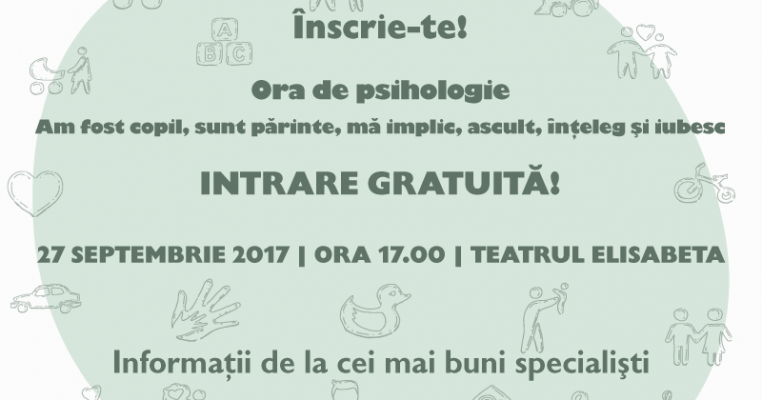 Seminar gratuit pentru părinţi: înscrie-te la Ora de Psihologie! 