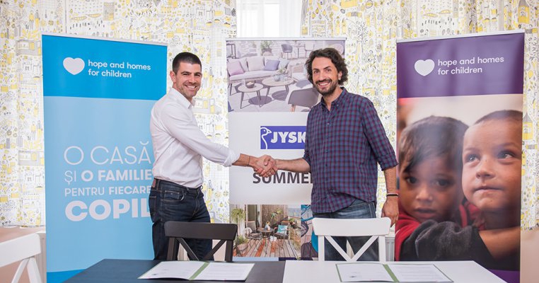 JYSK România va dona produse în valoare de peste 1 milion de lei organizației Hope and Homes for Children