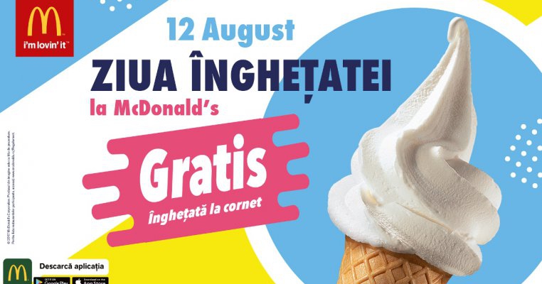 Ziua Înghețatei revine în toate restaurantele McDonald’s din țară