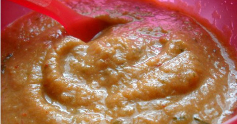 Piure de legume cu carne de pui pentru bebelusi