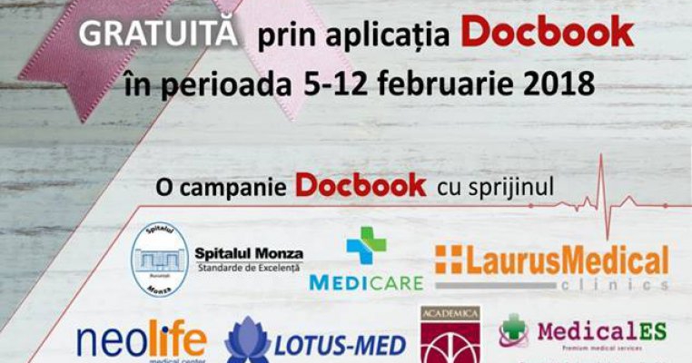 Docbook susţine lupta împotriva cancerului şi lansează campania „Prevenția salvează vieți!”