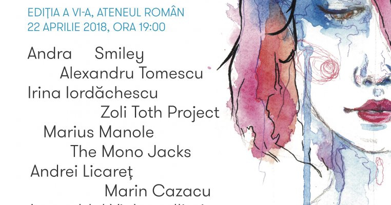 Andra, Smiley, Alexandru Tomescu, Marius Manole și Zoli Toth,  pe scena Ateneului la cea de-a șasea ediție a Hope Concert