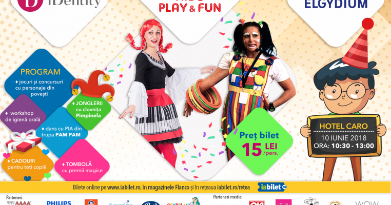 Prezentare de modă IT KIDS, întâlnire cu PIA din trupa PAM PAM,  workshop de igiena orala, jocuri și concursuri interactive, tombola cu premii