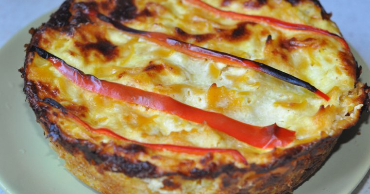 Tarta din mini-paste cu branza si smantana