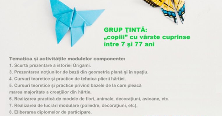Ateliere de origami pentru copii