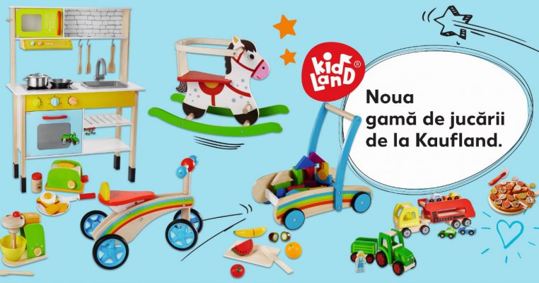  Kaufland invită copiii la joacă și aduce în magazine Kidland,  prima sa marcă proprie de jucării