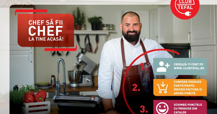 Înscrie-te în Club Tefal, acumulează puncte și alege-ți produsele din catalog