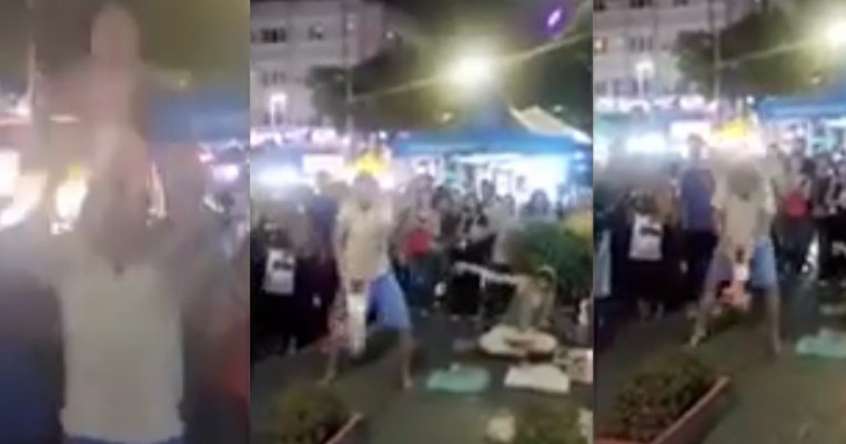 VIDEO terifiant: părinții își folosesc bebelușul în cascadorii stradale, pentru a strânge bani