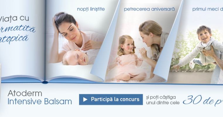 Câștigă unul dintre cele 30 de premii Atoderm Bioderma oferite pentru îngrijirea pielii bebelușilor cu dermatită atopică